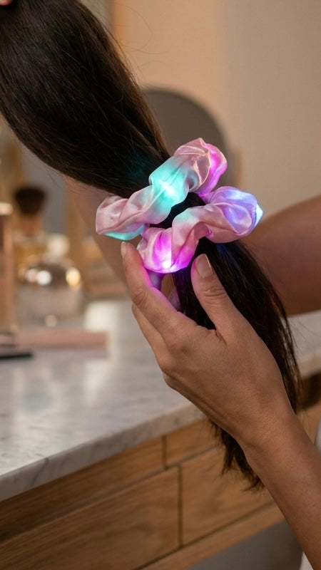 Scrunchie Rosa con LED