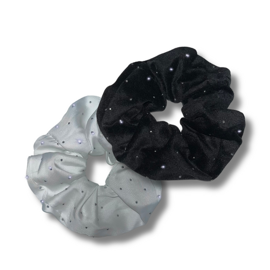 Set di 2 scrunchie con brillanti